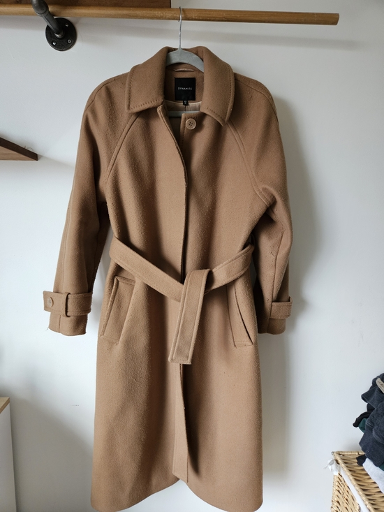 Dynamite Jackets & Blazers - Dynamite Camel Belted Trench Coat